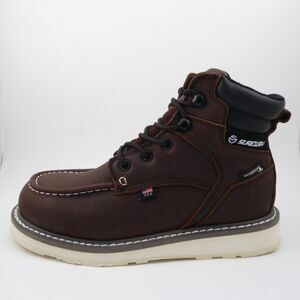 SUREWAY 6" Heavy Duty Soft Toe Full Grain Leather Work Boots Brown Men's US: 9
